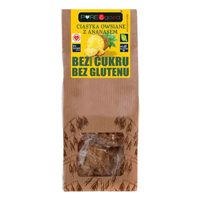 Ciastka owsiane z ananasem bezglutenowe 150 g - Pure&Good