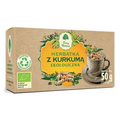 Herbatka z kurkumą (25 saszetek) 50 g - Dary Natury (BIO)