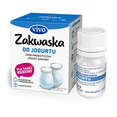 Żywe kultury bakterii do jogurtu "zakwaska" bezglutenowe 1 g (2 fiolki) - Vivo