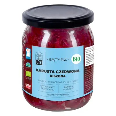 Kapusta czerwona kiszona 450 g - Sątyrz (BIO)