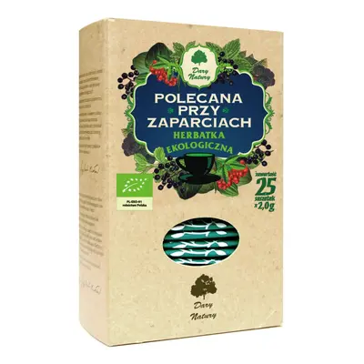 Herbatka polecana przy zaparciach (25 saszetek) 50 g - Dary Natury (BIO)