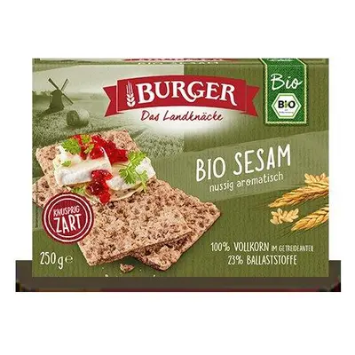 Pieczywo chrupkie błonnikowe żytnie razowe z sezamem 250 g - Burger (BIO)