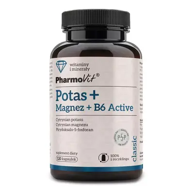 Potas + magnez + witamina b6 active bezglutenowe 120 kapsułek - Pharmovit