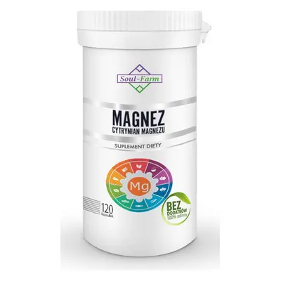 Cytrynian Magnezu 120 Kapsułek (650 Mg) - SOUL FARM