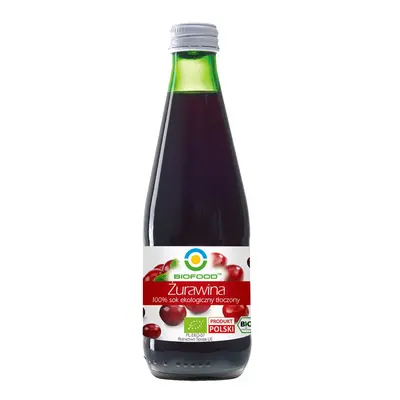 Sok z żurawiny NFC bezglutenowy 300 ml - Bio Food (EKO)