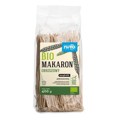 MAKARON (ORKISZOWY RAZOWY) SPAGHETTI BIO 400 g - NIRO