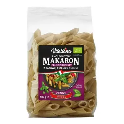 Makaron penne semolinowy razowy 500 g - Vitaliana (BIO)