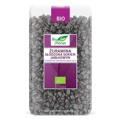 Żurawina słodzona sokiem jabłkowym 1 kg - Bio Planet (EKO)