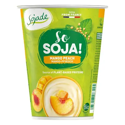 Jogurt Sojowy Mango-Brzoskwinia Bezglutenowy 400g - Sojade