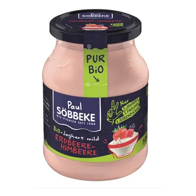 Jogurt Kremowy Truskawka Malina (3,8% Tłuszczu W Mleku) Bio 500 G (Słoik) - SOBBEKE