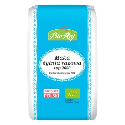 Mąka żytnia razowa typ 2000 polska 1 kg - Bio Raj (EKO)