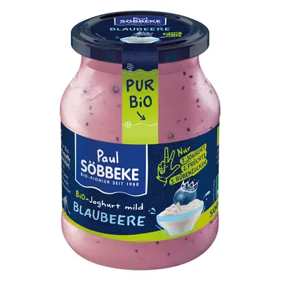 Jogurt jagodowy kremowy 500 g - Sobbeke (BIO)