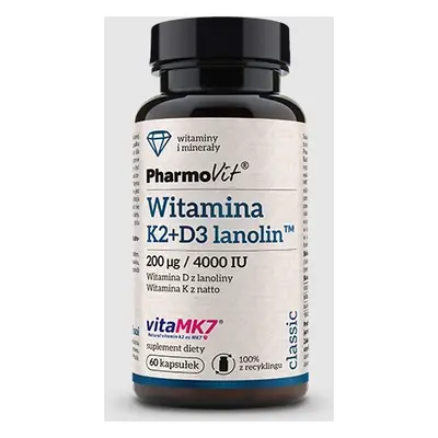 Witamina K2 + D3 bezglutenowa 60 kapsułek - Pharmovit