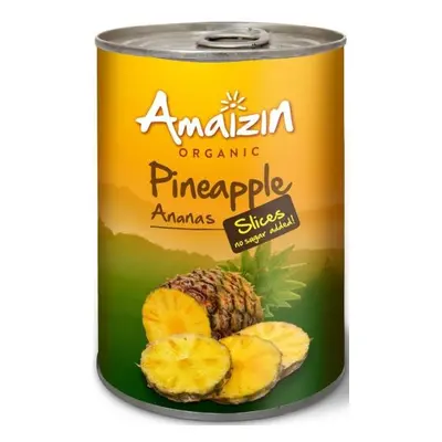 Ananas plastry w soku własnym 400 g (225 g) - Amaizin (EKO)