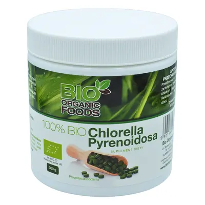 Chlorella pyrenoidosa (250 mg) 1200 tabletek - Bio Organic Foods (BIO)