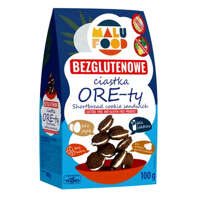 Ciastka ore-ty bez cukru bezglutenowe 100 g - Malu Food