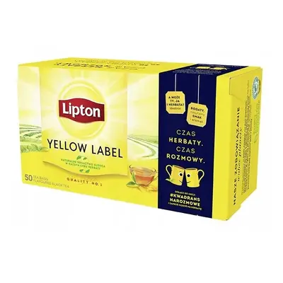 Herbata ekspresowa lipton yellow label 50 sztuk