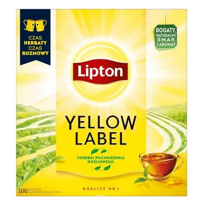 Herbata ekspresowa lipton yellow label 100 sztuk