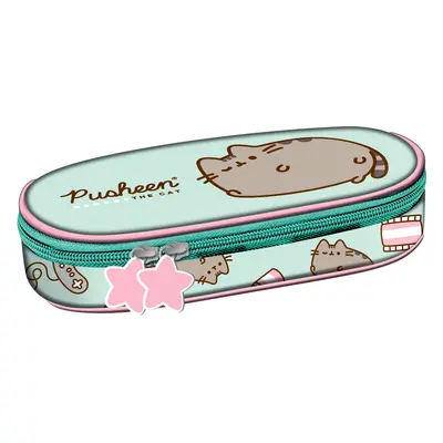 Piórnik saszetka wzmacniana z klapką Pusheen mint dla dziewczynki Bambino