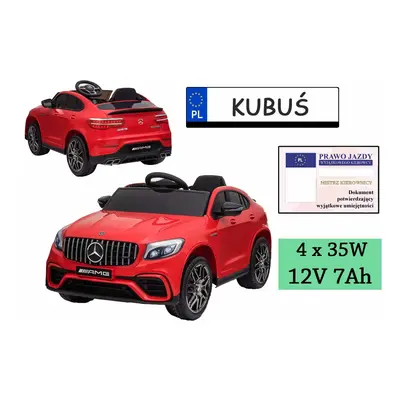 Mercedes GLC63S Czerwony SUV na akumulator z napędem 4x4