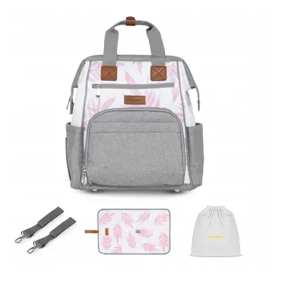 Plecak torba do wózka organizer Skiddou Astrid Pink - Grey