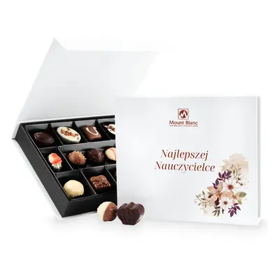 Czekoladki Chocolate Box Medium White Najlepszej Nauczycielce