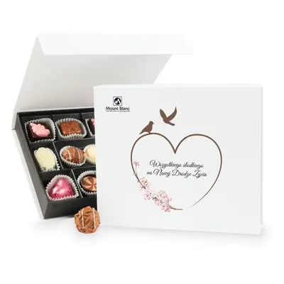 Prezent dla Młodej Pary Chocolate Box Medium White