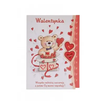 Kartka na Walentynki Love Miś