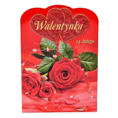 Kartka na Walentynki Czerwona