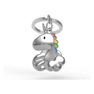 Brelok do kluczy jednorożec z chmurką 3D – prezent dla dziecka