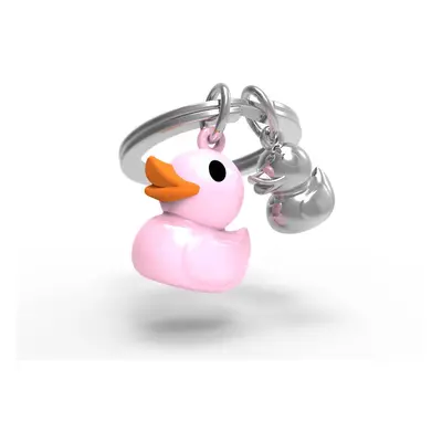 Brelok do kluczy kaczuszki jasny róż 3D – prezent dla dziecka