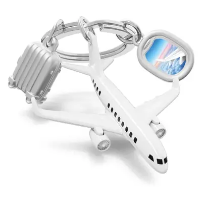 Brelok do kluczy samolot pasażerski i walizka – prezent dla podróżnika