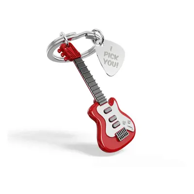 Brelok do kluczy gitara i kostka do gry 3D – prezent dla gitarzysty