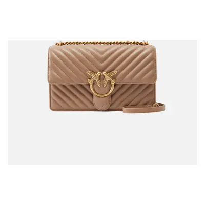 Pinko, Classic Love Bag One CHEVRON, Biszkoptowy imbir-stare złoto, U