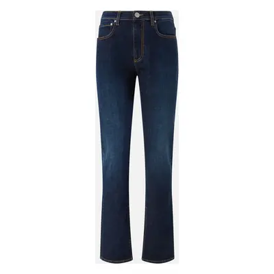 Pinko, Dark straight fit jeans with slit, Odcień sprany, 24