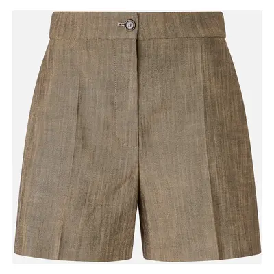 Pinko, Elegant shorts with hip pockets, Brown - tec, 36