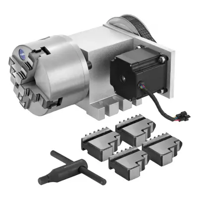VEVOR Frezarka Cnc Wał Drążony 4 Oś Oś Cnc Obrotowa Oś Obrotowa 4 Szczęki (Grawerowanie Uchwytu 