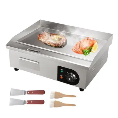 VEVOR gastronomiczna elektryczna płyta grillowa 1600W stal nierdzewna 54x30x1cm