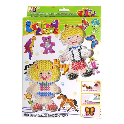 Koraliki do prasowania + 2 szablony dzieci pinceta