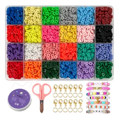 Koraliki Płaskie do Robienia Bransoletek Biżuterii Naszyjników Zestaw