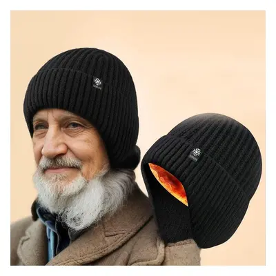 Polarowa czapka zimowa Dzianinowa miękka męska czapka typu Beanie Ciepła czapka Zimowa czapka na