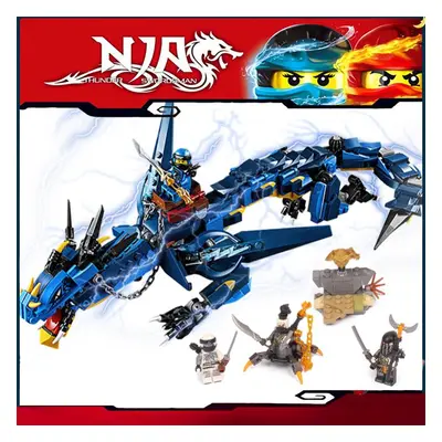 Klocki Phantom Ninja 810 sztuk Zabawka edukacyjna Prezent dla dziecka w wieku 6+ lat Blue dragon-522Pcs