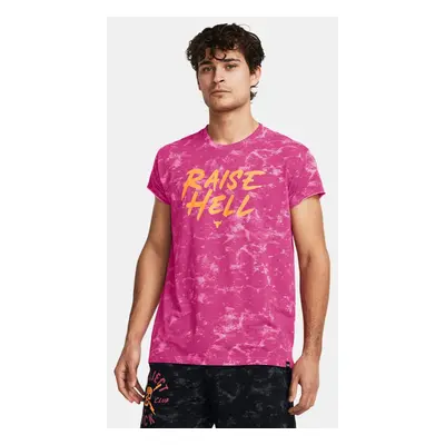 Astro Roze / Nova Oranje T-shirt męski Project Rock Raise Hell Cap Sleeve L