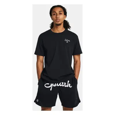 Zwart / Wit T-shirt męski Curry Embroidered Splash L