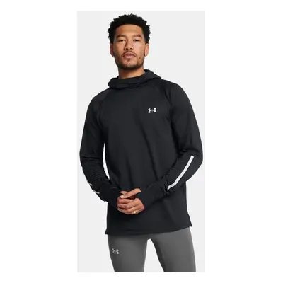 Zwart / Reflecterend Męska bluza z kapturem w stylu kominiarki Under Armour Launch Elite Cold We