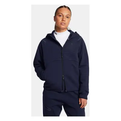 Midnight Marineblauw / Zwart Bluza damska Under Armour Unstoppable Fleece Grid Full Zip S