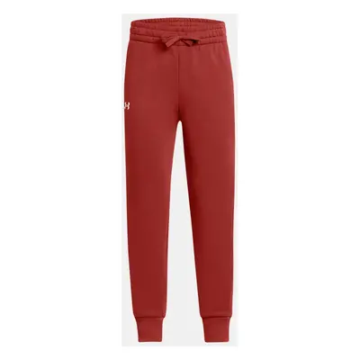 Earthen Oranje / Wit Joggery dziewczęce Under Armour Rival Fleece YXS (122 - 127 cm)