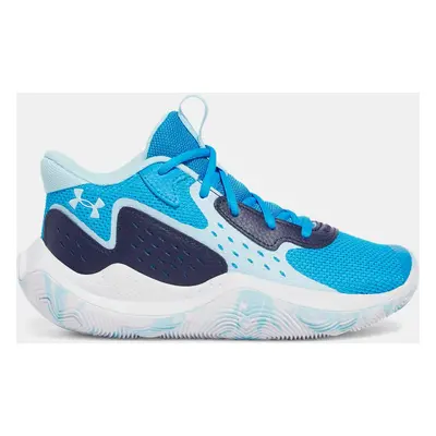 Electric Blauw / Midnight Marineblauw / Stream Buty do koszykówki Grade School Under Armour Jet 