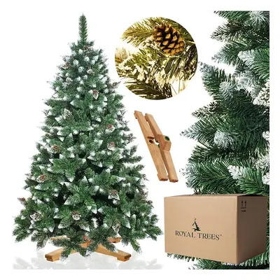 Choinka sztuczna z szyszkami Premium Royal Trees 150 cm sosna diamentowa ośnieżona