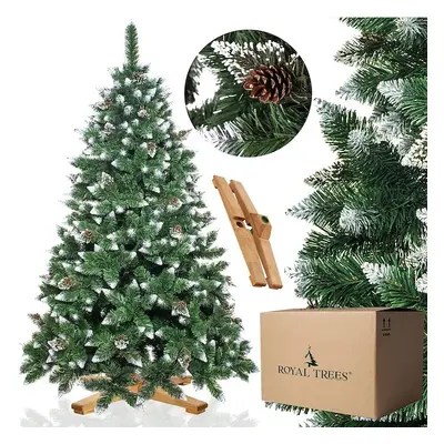 Choinka sztuczna z szyszkami Premium Royal Trees 240 cm sosna diamentowa ośnieżona